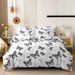Soft Fiber Flora Butterfly Printed Duvet Cover Three - Piece Set - Active Printing - Multiple Sizes_maomaolike.com