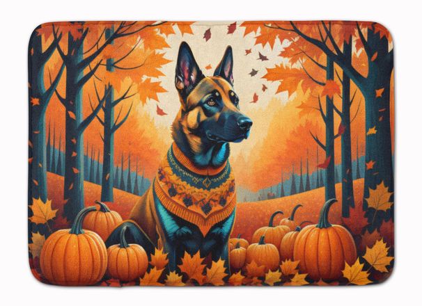Belgian Malinois Fall Memory Foam Kitchen Mat Machine Washable Anti-Fatigue Mat Cushion Comfort Bath Mat Or Kitchen Rug_maomaolike.com