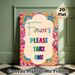 Favors Please Take One Themed Painting Poster, Vibrant Floral Border & Colorful Typography Poster, Eye-catching Reminder Sign Suitable For Parties_maomaolike.com