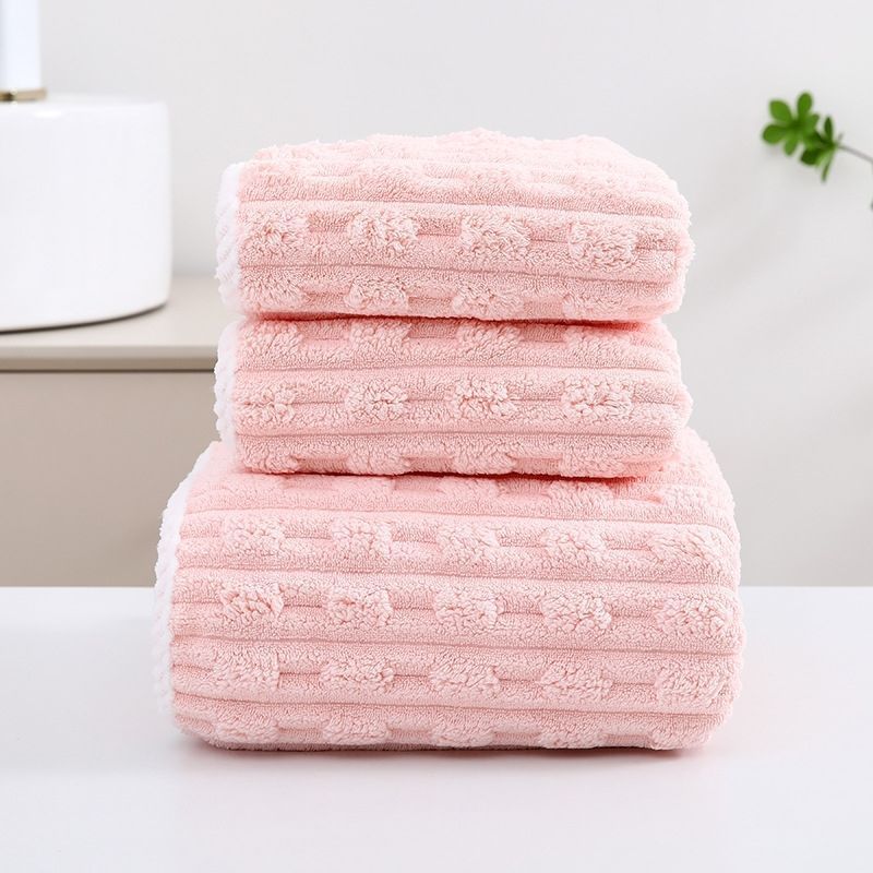 Bamboo Velvet Towel Set Thick Soft Velvet Bath Towel Face Wash Household Absorbent Towel Set_maomaolike.com