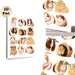 Guinea Pig Themed Painting Poster, Cute Cartoon Stylish Guinea Pigs With Glasses & Ornaments Poster, Lovely Decorative Artwork Suitable For Bedroom_maomaolike.com