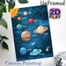 Solar System Painting Poster, Vibrant Cartoon-style Planetary Illustration Poster, Informative Design For Learning About Celestial Bodies, Ideal For_maomaolike.com