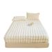 Thickened Bubble Bunny Plush Single Piece Winter Cover Bed Sheet Milk Coral Fleece Mattress Protector_maomaolike.com