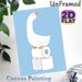 Goose & Toilet Paper Themed Painting Poster, Cute Cartoon Style Poster, Playful White Goose Perched On Toilet Rolls Design, Ideal Lighthearted Decor_maomaolike.com