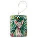 Donskoy Don Sphynx Cat By The Christmas Tree Porcelain Ornament Christmas Tree Hanging Decorations For Home Christmas Holiday, Rectangle, Gift, Multicolor_maomaolike.com