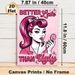 Retro Pin-up Girl Painting Poster, Vibrant Pink Pop Art Style Poster, Witty Slogan Design, Chic Decorative Piece For Bedroom, Vanity Area_maomaolike.com