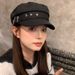 Hot Sale Designer Brand Octagonal Hats Flat Military Cap Ladies Solid Caps Cotton Sailor Hat for Women_maomaolike.com