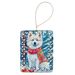 American Eskimo Christmas Porcelain Ornament Christmas Tree Hanging Decorations For Home Christmas Holiday, Rectangle, Gift, Multicolor_maomaolike.com
