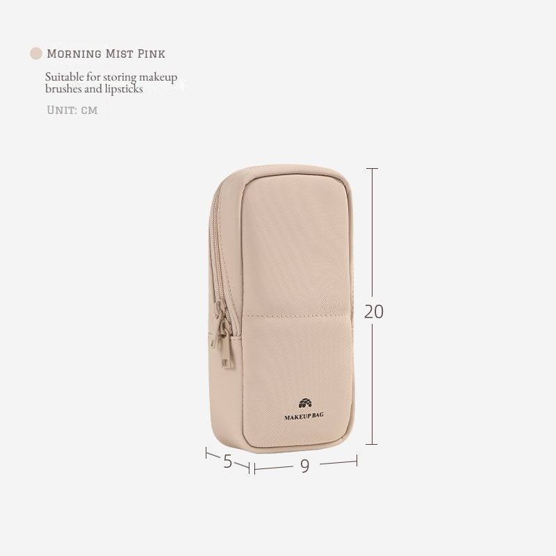 T400 Polyester Quilted Travel Makeup Bag, Dry‑Wet Separation Cosmetic Organizer With Dividers_maomaolike.com