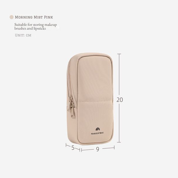 T400 Polyester Quilted Travel Makeup Bag, Dry‑Wet Separation Cosmetic Organizer With Dividers_maomaolike.com