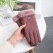 Women's Winter Warm Gloves Autumn and Winter Outdoor Cycling Driving Windproof Touch Screen Girls Cute De Velvet Plus Velvet_maomaolike.com