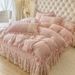 Princess Style Milk Velvet Set Four-Piece Double-Sided Coral Fleece Duvet Cover Flannel Quilted Bed Sheet_maomaolike.com