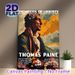 Thomas Paine Pioneers Of Liberty Painting Poster, Vibrant Retro Graphic Portrait Poster, Educational Patriotic Piece Ideal For Home Study, Office And_maomaolike.com