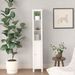 66.92" Tall Bathroom Storage Cabinet With Adjustable Shelves,Slim 1 Doors Freestanding Cabinet With Anti-Tip, Open Compartments, For Home, Small Spaces, Bathroom,Kitchen, Living Room_maomaolike.com