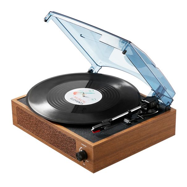 VEVOR Vinyl Record Player, 3-Speed, Belt Driven Turntable Record Player With Built-in 3W Speaker Magnetic Cartridge, Support 33/45/78 RPM Bluetooth Aux In RCA Output, For 7/10 /12 In Vinyl Records_maomaolike.com