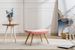 Wooden Step Ottoman,Wooden Step Stool For Adults,Square Cushion Foot Stool,Small Stool With Non-Slip Pad,Wood Stool Suitable For Bedroom, Living Room And Kitchen (PINK)_maomaolike.com