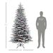 7.5ft Snow Flocked Artificial Christmas Tree, Pre-Lit Christmas Tree With 500 LED Lights And 1264 Branch Tips, Green_maomaolike.com