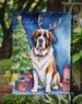 Saint Bernard Christmas Reindeer Garden Flag Mailbox Flag Decorative Yard Flag Banner Outside Patio Artwork Yard Flower Beds, Garden Size, Multicolor_maomaolike.com