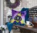 Black Poodle King Of Mardi Gras Throw Pillow Machine Washable, Indoor Outdoor Decorative Pillow For Couch, Bed Or Patio, 18Hx18W_maomaolike.com