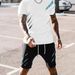 Men's Clothing 3D digital printing men's short sleeve beach pants suit trendy T-shirt shorts set_maomaolike.com