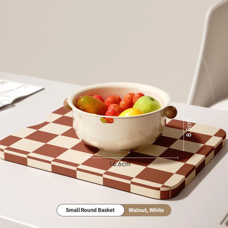 VANFOLA Double‑Layer Kitchen Colander, Household Desktop Vegetable Washing Bowl, Food‑Grade Fruit Basket For Vegetables & Fruits Drying_maomaolike.com