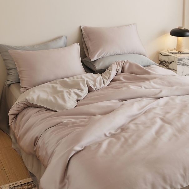 Wholesale Nordic Light Luxury Summer 60s Lenzing Tencel Four-Piece Double-Sided Ice Silk Bare Sleep Cool Double-Piece 4-Piece Set_maomaolike.com