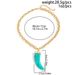 Salircon New Trendy Of Cow Horns Acrylic Pendant Metal Necklace For Women Female DIY Chain Link Jewelry Birthday Party_maomaolike.com