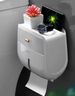 Bathroom Tissue Box, Double-layer Bathroom Shelf, Household No-drill Creative Waterproof Wall-mounted Tissue Box Roll Tube_maomaolike.com
