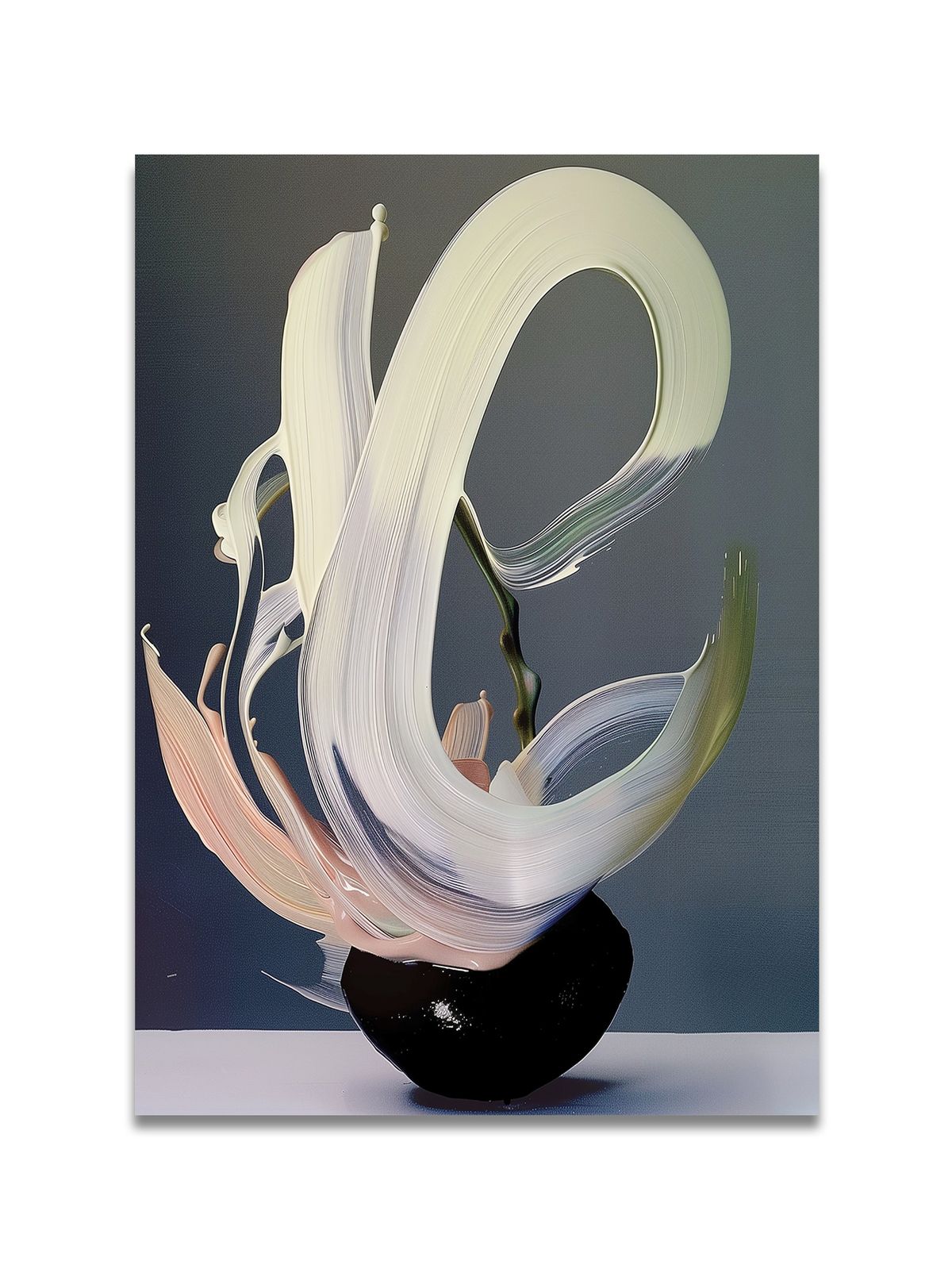 Fluid Oil Brushstrokes, Surreal Floral Motifs, Oil Painting Prints, Decorative Artworks, Living Room Sofa Backdrop Art, Art Exhibition Pieces_maomaolike.com