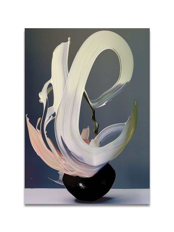 Fluid Oil Brushstrokes, Surreal Floral Motifs, Oil Painting Prints, Decorative Artworks, Living Room Sofa Backdrop Art, Art Exhibition Pieces_maomaolike.com