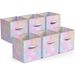 Fabric Storage Cubes - 6 Foldable Tie Dye Storage Bins For Organizing Cubbies, Toy Box - Clothes Storage & Closet Organizer - 11 Inch Collapsible Cube Baskets_maomaolike.com