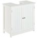 24' Pedestal Sink Bathroom Vanity Cabinet - White_maomaolike.com