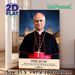 Pope Leo XIV Themed Painting Poster, Realistic Portrait With Starry Vatican Scene Poster, Inspirational Religious Quote Decor For Home, Prayer Space_maomaolike.com