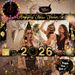 25Pcs Merry Christmas Happy New Year Photo Booth Props, Black Gold Paper Frames, Great For New Year Eve Party Photo Decor_maomaolike.com