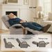 Recliner Chair For Adults, Massage Fabric Small Recliner Home Theater Seating With Lumbar Support, Adjustable Modern Reclining Chair With Padded Seat Backrest For Living Room, Brown_maomaolike.com