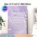 Ayatul Kursi Quran Verse Painting Poster, Soft Watercolor Lavender Accent Poster, Bilingual Religious Text Decor Ideal For Home, Prayer Space_maomaolike.com