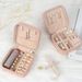 Travel Jewelry Case Small Jewelry Box Jewelry Organizer Storage Case Portable PU Leather Mini Jewelry Travel Case For Girls Womens Earring, Necklace, Rings,Bracelets_maomaolike.com