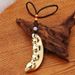 Brass Peanut Good Things Happen Flowers Bloom Wealth Creative Pendant Gold Bean Hand Grip Keychain Accessory_maomaolike.com