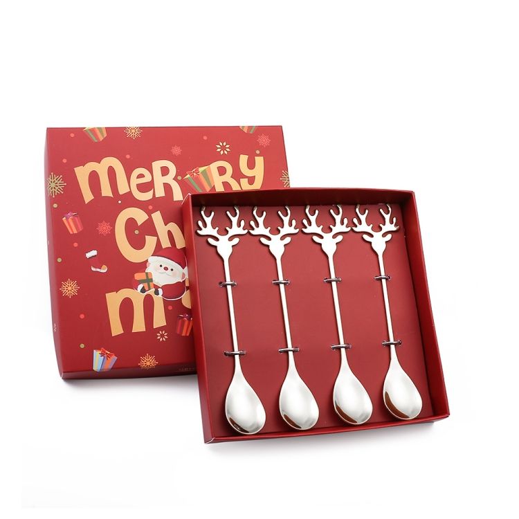 Christmas Deer Stirring Spoon Coffee Dessert Scoop_maomaolike.com