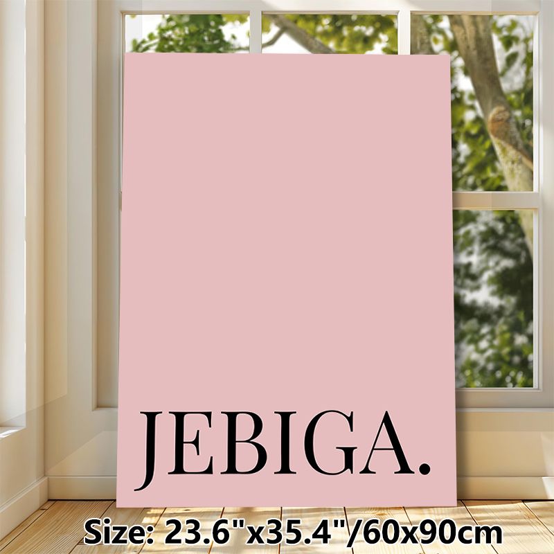JEBIGA Typography Painting Poster, Minimalist Black Lettering On Soft Blush Tone Poster, Sleek Understated Decor Piece Suitable For Bedroom, Living_maomaolike.com