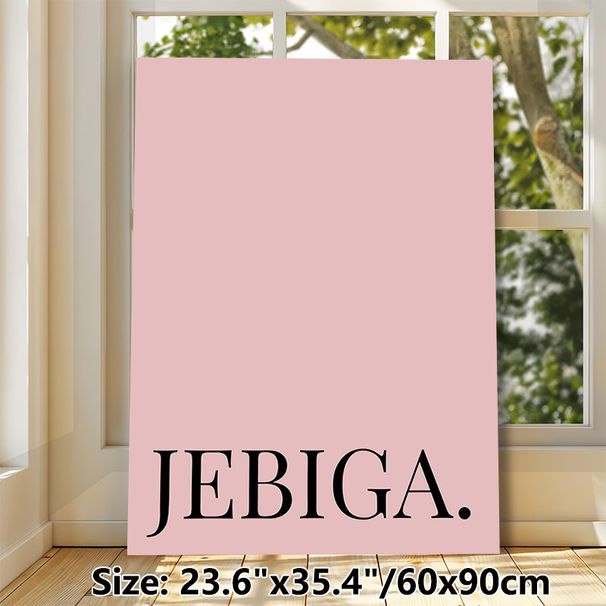 JEBIGA Typography Painting Poster, Minimalist Black Lettering On Soft Blush Tone Poster, Sleek Understated Decor Piece Suitable For Bedroom, Living_maomaolike.com