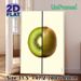 Kiwi Fruit Painting Poster, Fresh Vibrant Split Design Poster, Half Sliced & Whole Kiwi Artwork, Eye-catching Wall Decor Ideal For Kitchen, Dining_maomaolike.com