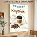 Coffee Themed Painting Poster, Warm Hand-drawn Coffee Cup & Beans With City Sketch Poster, Cozy Coffee-inspired Decor For Café, Kitchen And Office_maomaolike.com
