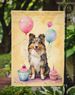 Sheltie Happy Birthday Garden Flag Mailbox Flag Decorative Yard Flag Banner Outside Patio Artwork Yard Flower Beds, Garden Size, Multicolor_maomaolike.com