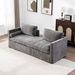 82.68 Wide Extra-large Double-seater Sofa, Chenille Upholstered, With Two Armrest Pillows And Two Backrest Pillows, Suitable For Bedrooms, Living Rooms, And Window Seating.Gray_maomaolike.com