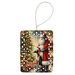 Greyhound And Santa Claus Porcelain Ornament Christmas Tree Hanging Decorations For Home Christmas Holiday, Rectangle, Gift, Multicolor_maomaolike.com