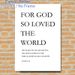 John 3:16 Bible Verse Painting Poster, Minimalist Typographic Text Poster, Inspirational Religious Message Ideal For Home, Living Room And Prayer_maomaolike.com