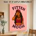 Desi Street Style Themed Painting Poster, Vibrant Illustrated Poster, Unique Cultural Fusion Design Featuring A Stylish Woman In Traditional Attire_maomaolike.com