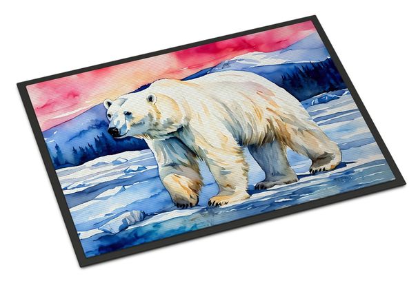 Polar Bear Doormat Front Door Mat Indoor Outdoor Rugs For Entryway, Non Slip Washable Low Pile, 24H X 36W_maomaolike.com