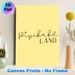 Pipikaka Land Typography Painting Poster, Soft Yellow Minimalist Handwritten Style Poster, Delicate Firework Accents For Cozy Living Room, Bedroom_maomaolike.com